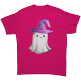 Cute Ghost with Witch Hat Unisex Halloween T-Shirt