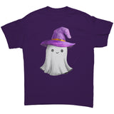 Cute Ghost with Witch Hat Unisex Halloween T-Shirt