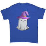 Cute Ghost with Witch Hat Unisex Halloween T-Shirt