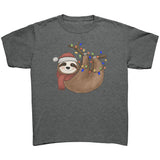 Cute SLOTH with Christmas Lights Youth T-Shirt