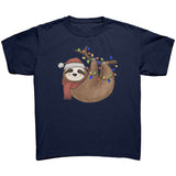 Cute SLOTH with Christmas Lights Youth T-Shirt