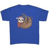 Cute SLOTH with Christmas Lights Youth T-Shirt