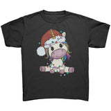 Cute UNICORN with Christmas Lights Youth T-Shirt