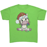 Cute UNICORN with Christmas Lights Youth T-Shirt