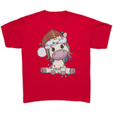 Cute UNICORN with Christmas Lights Youth T-Shirt