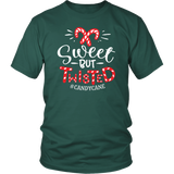 SWEET but TWISTED Candy Cane Unisex T-Shirt - J & S Graphics