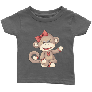 GIRL SOCK MONKEY Infant T-Shirt - J & S Graphics