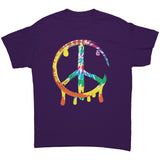 Dripping Tie Dye Paint PEACE Sign Unisex T-Shirt