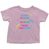 I AM an AWESOME UNICORN Toddler T-Shirt - J & S Graphics