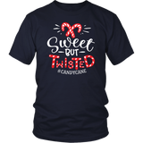 SWEET but TWISTED Candy Cane Unisex T-Shirt - J & S Graphics