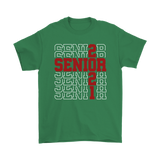 SENIOR Class 2021 T-Shirt, High School Color Burgundy, Men's & Women's