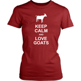 KEEP CALM and LOVE GOATS Women's T-Shirt - J & S Graphics