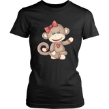 GIRL SOCK MONKEY Women's T-shirt - J & S Graphics