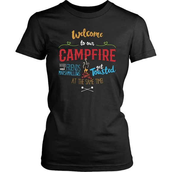 WELCOME TO OUR CAMPFIRE Women's T-Shirt - J & S Graphics