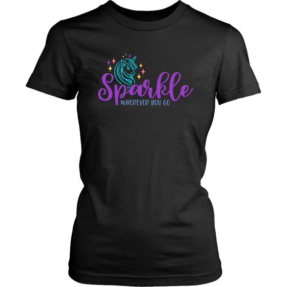 Women's Unicorn T-Shirt SPARKLE Wherever You Go - J & S Graphics