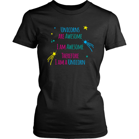 I AM an AWESOME UNICORN Women's T-Shirt - J & S Graphics