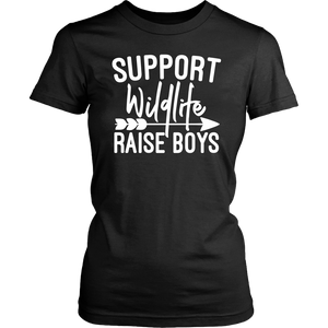 Support Wildlife Raise Boys Women's T-shirt, Mother of Boys t-shirt - J & S Graphics