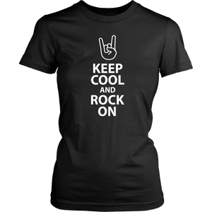 KEEP COOL and ROCK ON Women's T-Shirt - J & S Graphics