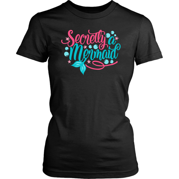 Secretly a Mermaid Women's T-shirt - J & S Graphics