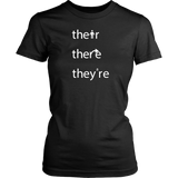 THEIR, THERE and THEY'RE Grammar Women's T-Shirt - J & S Graphics