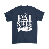 EAT SLEEP FISH Unisex T-Shirt 10 colors available