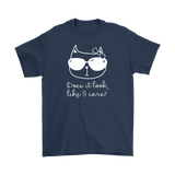 CATTITUDE Does it Look Like I Care? Men's T-Shirt - J & S Graphics