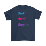 THEIR, THERE and THEY'RE Grammar Men's T-Shirt