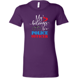 My Heart Belongs to a POLICE OFFICER Women's T-Shirt