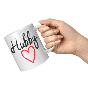 Hubby 11oz White Ceramic Coffee Mug