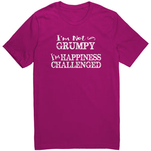 I'm Not Grumpy I'm Happiness Challenged Unisex short sleeve t-shirt