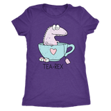 TEA REX - Humorous Women's Triblend T-Shirt, T-Rex - J & S Graphics