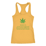 Genesis 1:12 Weed is Good Men's and Women's T-Shirts, Tanks and Hoodies