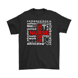 NURSE Words Subway Typography RED CROSS Unisex T-Shirt