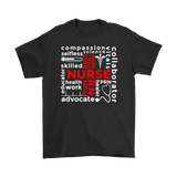 NURSE Words Subway Typography RED CROSS Unisex T-Shirt