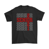 SENIOR Class 2021 T-Shirt, High School Color Burgundy, Men's & Women's