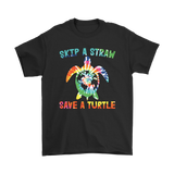 SKIP a STRAW SAVE a TURTLE Unisex Short Sleeve T-Shirt