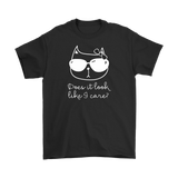 CATTITUDE Does it Look Like I Care? Men's T-Shirt - J & S Graphics