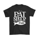 EAT SLEEP FISH Unisex T-Shirt 10 colors available