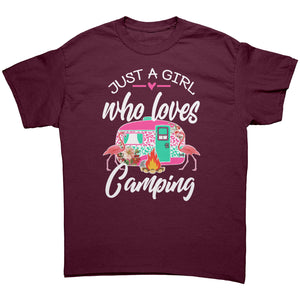 Just a Girl Who Loves Camping Unisex T-Shirt