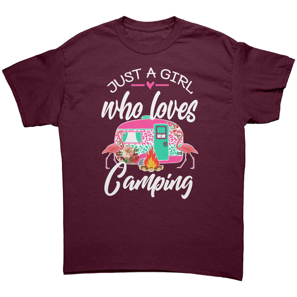 Just a Girl Who Loves Camping Unisex T-Shirt