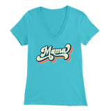 Retro 70's MAMA Women's V-Neck