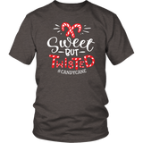 SWEET but TWISTED Candy Cane Unisex T-Shirt - J & S Graphics