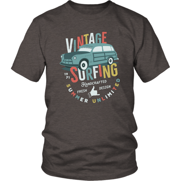 VINTAGE SURFING Design Unisex T-Shirt - J & S Graphics