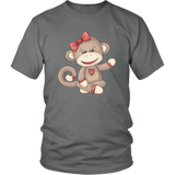 GIRL SOCK MONKEY Unisex T-Shirt - J & S Graphics