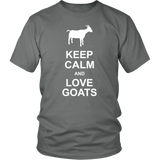 KEEP CALM and LOVE GOATS Unisex T-Shirt - J & S Graphics