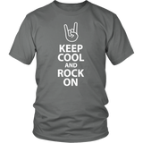 KEEP COOL and ROCK ON Unisex T-Shirt - J & S Graphics