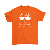 CATTITUDE Does it Look Like I Care? Men's T-Shirt - J & S Graphics
