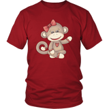 GIRL SOCK MONKEY Unisex T-Shirt - J & S Graphics