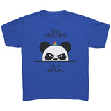 UNICORN NINJA PANDA Youth/Child/Kids T-Shirt