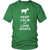 KEEP CALM and LOVE GOATS Unisex T-Shirt - J & S Graphics